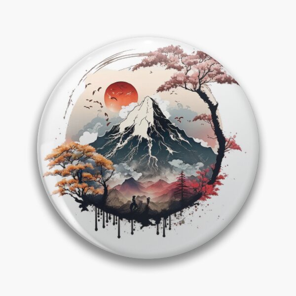 Item preview,   "Harmony in Sakura: Captivating Japanese Landscapes on Redbubble" designed and sold by DesignHeaven24.