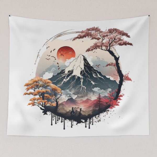 Item preview,   "Harmony in Sakura: Captivating Japanese Landscapes on Redbubble" designed and sold by DesignHeaven24.