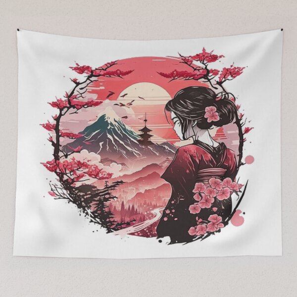 Item preview,  "Harmony in Sakura: Captivating Japanese Landscapes on Redbubble" designed and sold by DesignHeaven24.