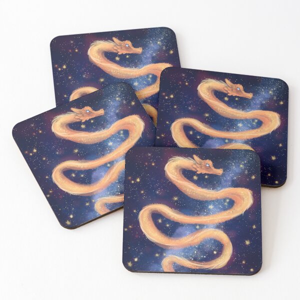 Item preview, Golden dragon and stars designed and sold by IcyArtShop.