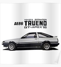 Póster Toyota AE86 Trueno