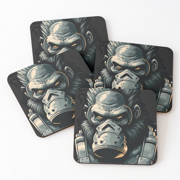 Item preview, Cyber Military Robot Mask Gorilla  designed and sold by BeUniqueCo.