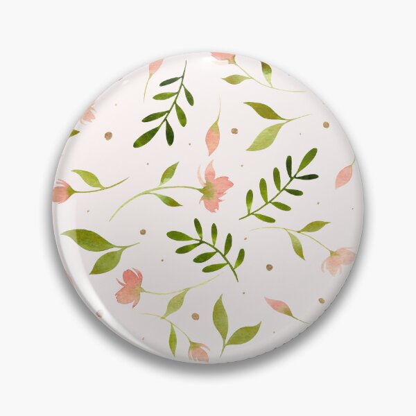 Item preview, Watercolor Coral and green floral pattern designed and sold by AquarelleSurbhi.