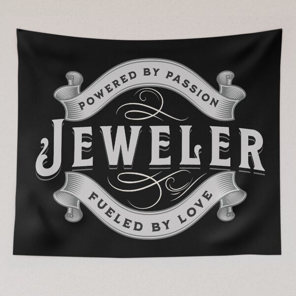 Item preview, Jeweler powered by passion fueled by love metalsmith pride ornamental ribbon designed and sold by MetalicBabe.