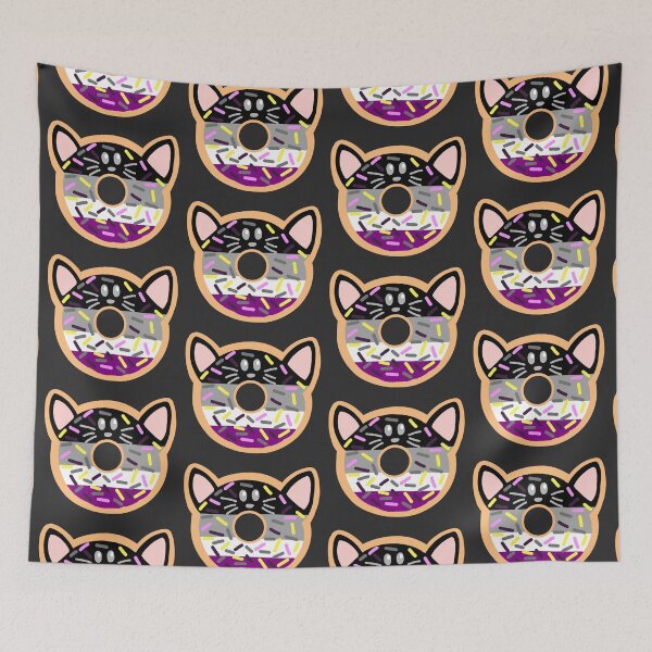 Item preview, Cute asexual pride cat donut designed and sold by charmednight.