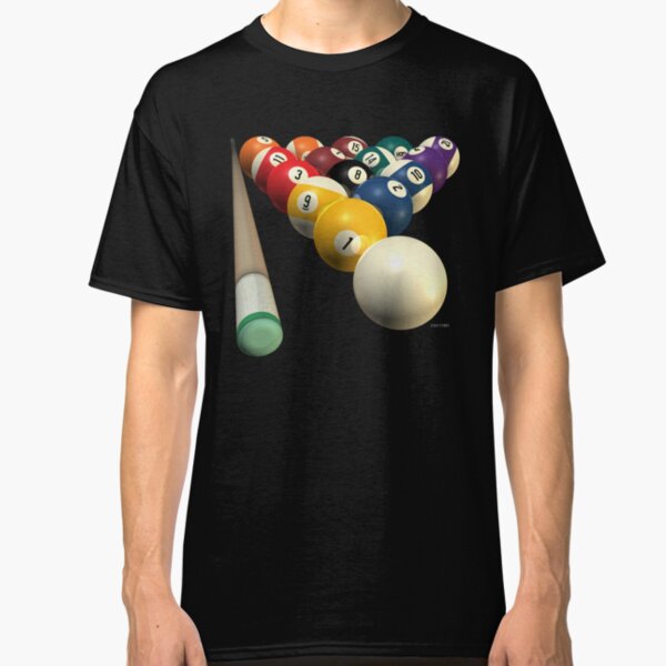 Pool King T-shirt Champion 8 Ball Billiards Pub Funny Winner Birthday Gift Top