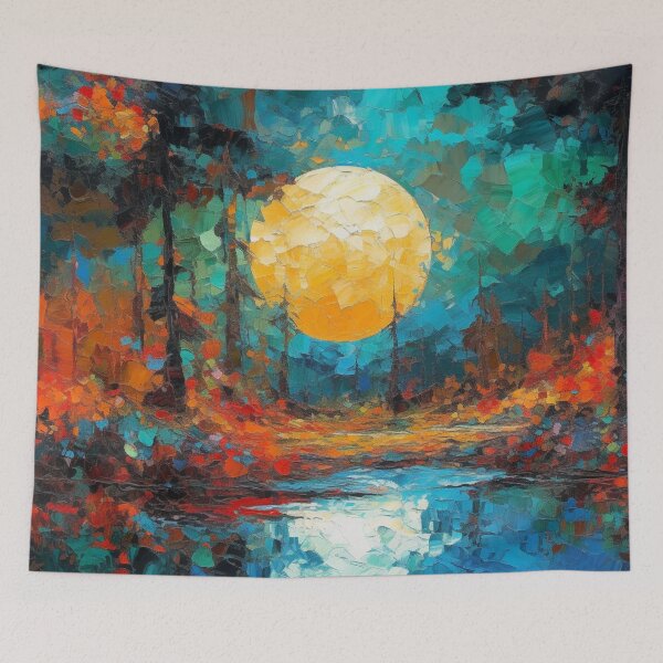 Item preview, Nocturnal Emotion sun: An Abstract Nature Inspired Nightscape designed and sold by Moisky Art.