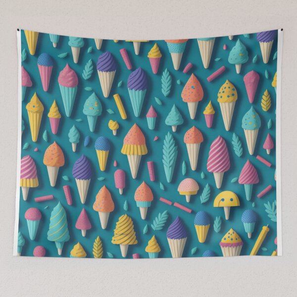 Item preview, Colorful Ice Cream Patterns designed and sold by stylishdzign.