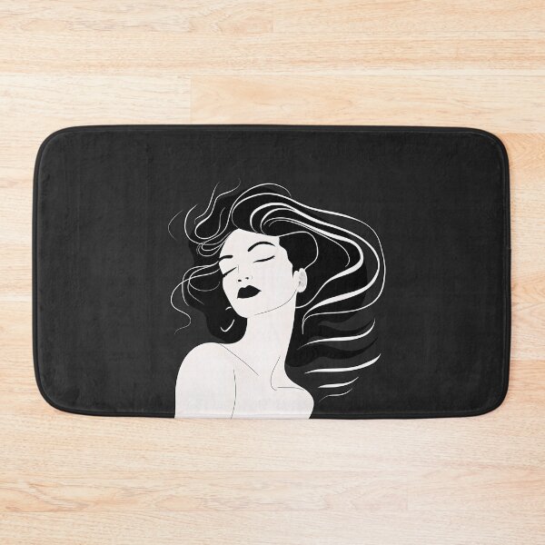 Item preview, Beautiful Lady with flowing hair line art designed and sold by AwesomeAiArt.
