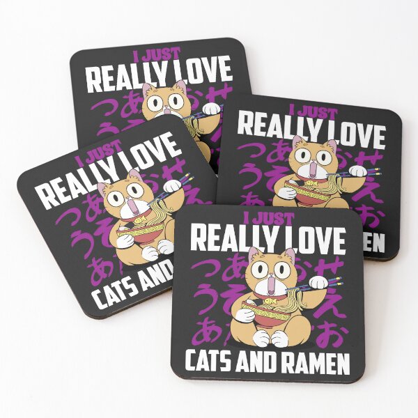 Item preview, Anime Cat with Ramen : Think Ramen designed and sold by ImaginarStore.