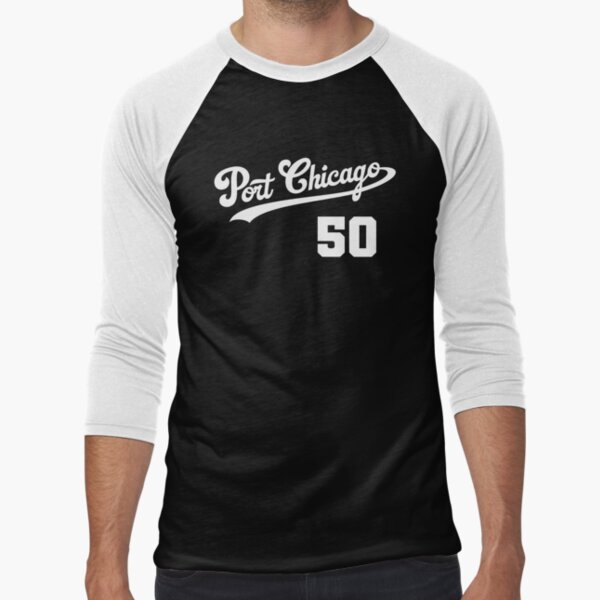 Port Chicago 50 Graphic (White) Baseball ¾ Sleeve T-Shirt