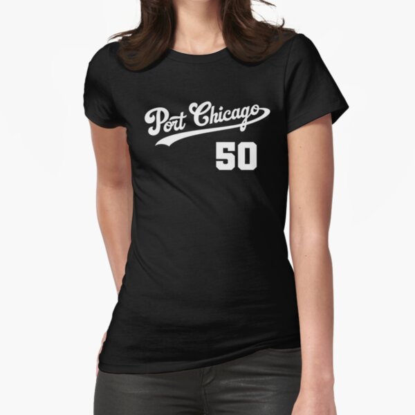 Port Chicago 50 Graphic (White) Fitted T-Shirt