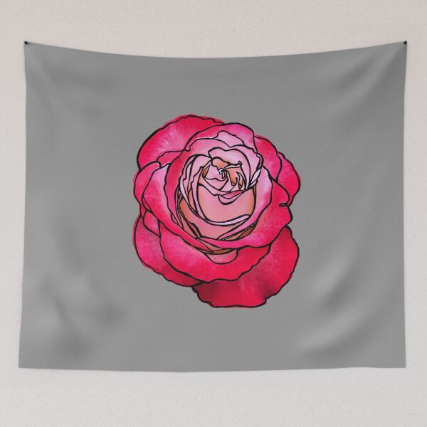 Item preview, Cottage Core, Rose Flower Outline designed and sold by badlydrawnbabe.