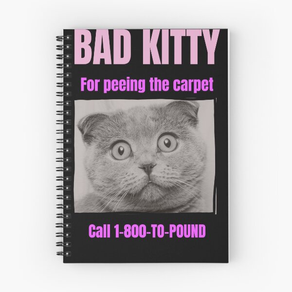 Item preview, Bad Kitty, going to pound.  designed and sold by CoalCityChris.