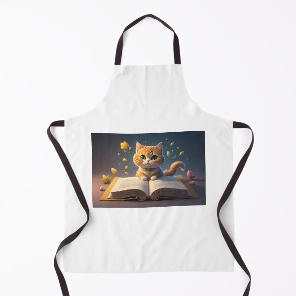 Item preview, red cat reading a book designed and sold by Meta-Shoppy.