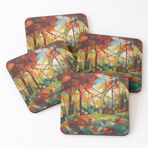 Item preview, Geometric Emotion trees: An Abstract Nature Inspired Composition designed and sold by Moisky Art.