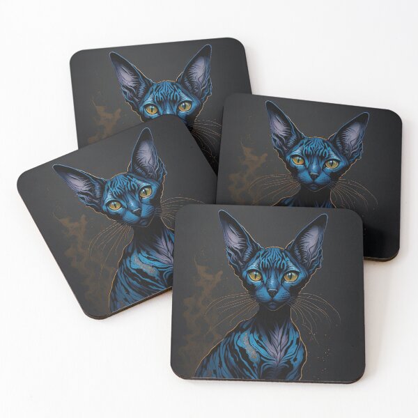 Item preview, Blue sphynx watercolor and alcohol ink style designed and sold by RK - Shop.