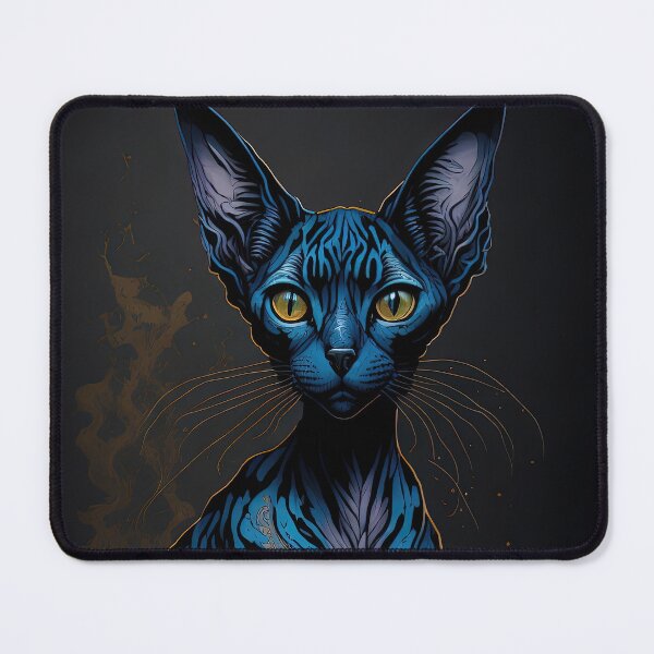 Item preview, Blue sphynx watercolor and alcohol ink style designed and sold by RK - Shop.