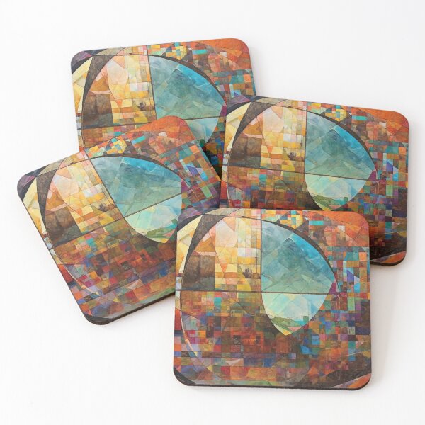 Item preview, Geometric Emotion window: An Abstract Nature Inspired Composition designed and sold by Moisky Art.