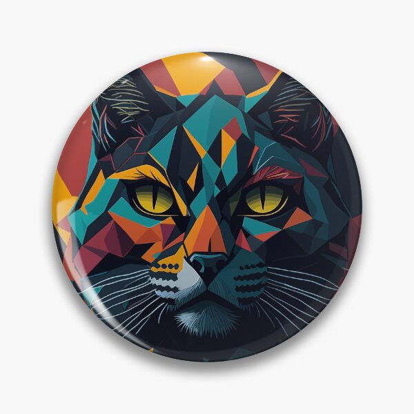 Item preview, Geometric Splendor: Colorful Abstract Serious Cat Unleashed designed and sold by The Flophie Shop.
