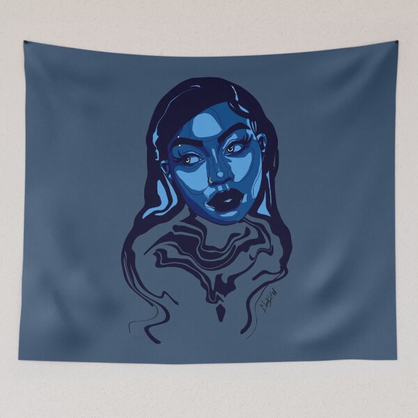 Item preview, Unbothered Wavy Blues designed and sold by ChelArts.