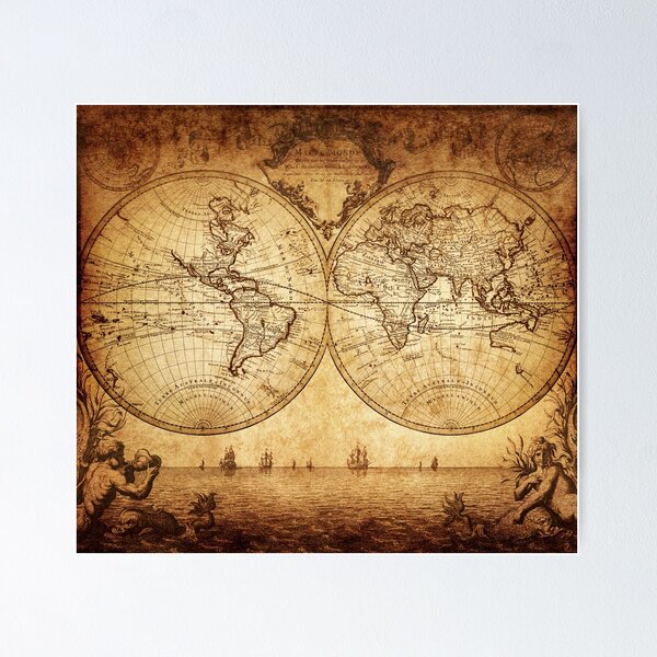 Item preview, Ancient world map designed and sold by bumblethebee.