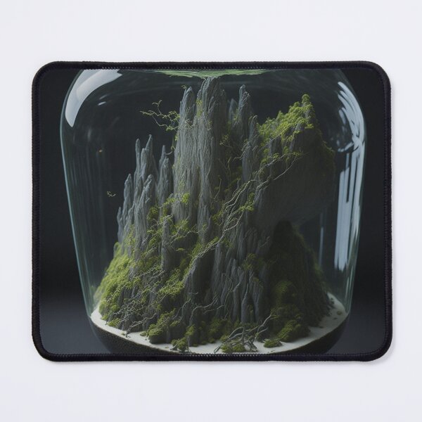 Item preview, Rock mountain in a glass jar designed and sold by WhimsyFinds.