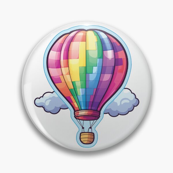 Item preview, Dreamy Kawaii Hot Air Balloon | Cute and Colorful designed and sold by PopPopGfx.