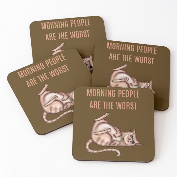 Item preview, morning people are the worst funny cat designed and sold by La Loca.