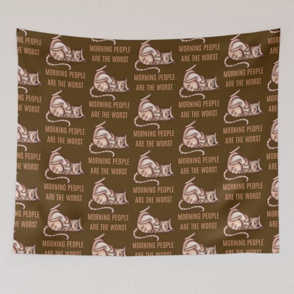 Item preview, morning people are the worst funny cat designed and sold by La Loca.