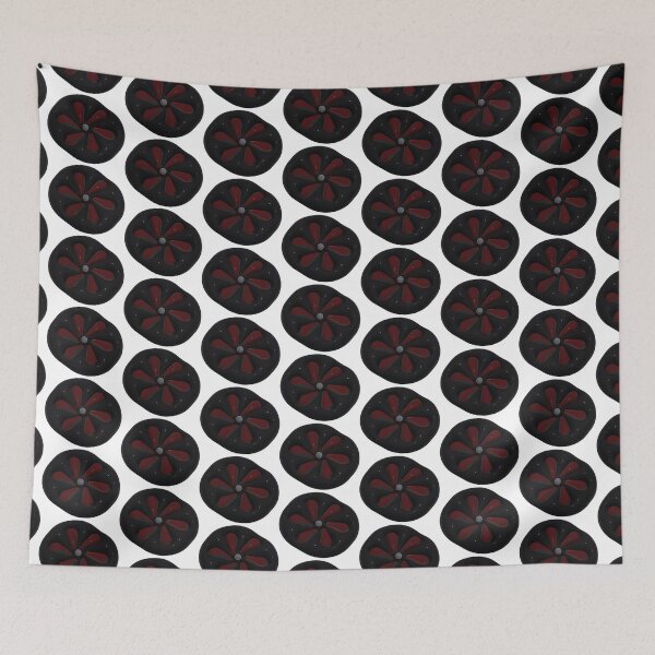 Item preview,  Flower 3D effect inflated vinyl summer red with black designed and sold by CaroReyes99.