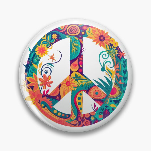 Item preview, Colorful Peace Sign - Fabulous Design of a Flower Peace Symbol Illustration - You Need This designed and sold by AlanPhotoArt.