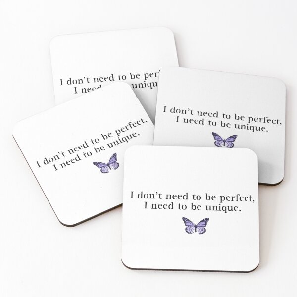 Item preview, I don't need to be perfect, I need to be unique. Motivational phrases designed and sold by Hela12art.