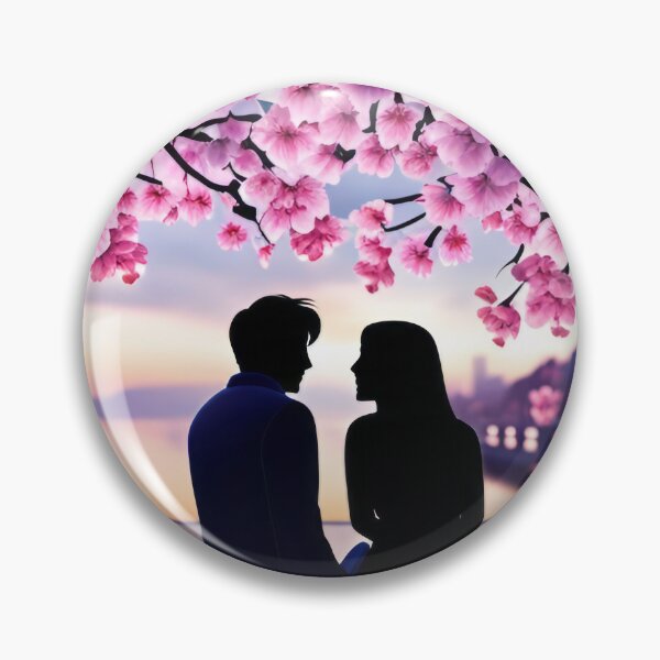 Item preview, Couple in love under cherry blossoms  designed and sold by Reunimage.