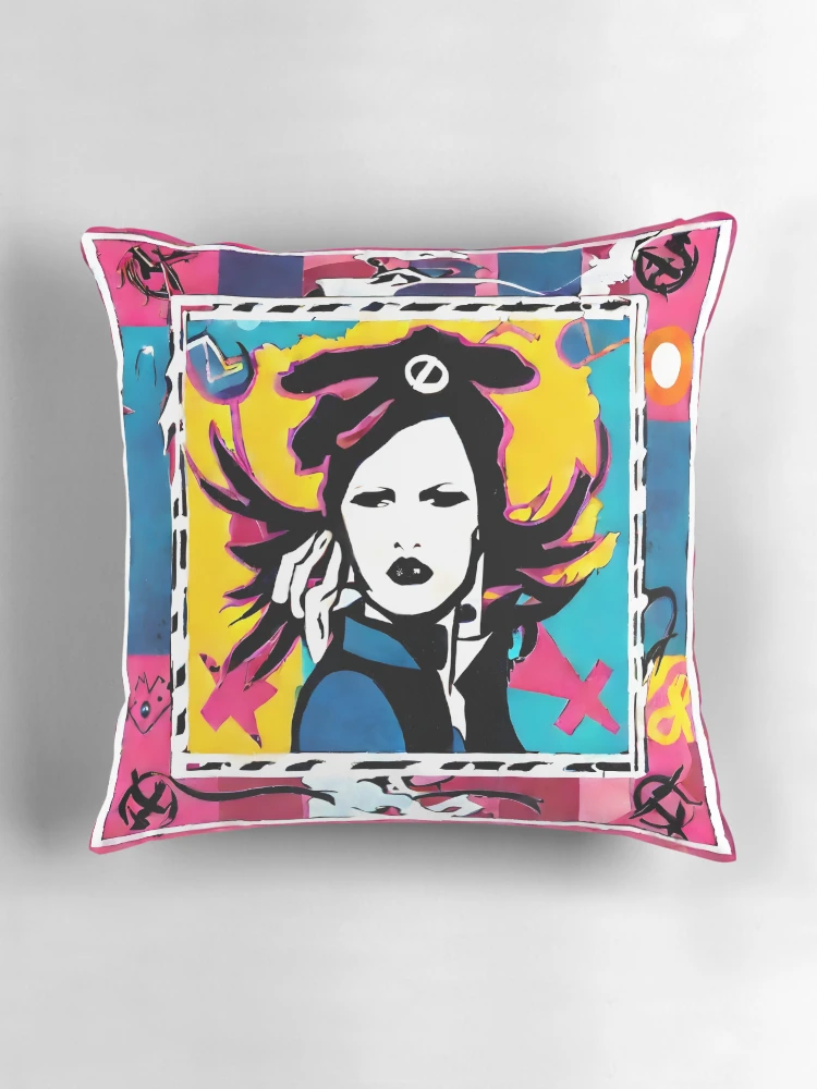 Aperçu 3 sur 4. Coussin avec l'œuvre 024 créée et vendue par Riceworld.