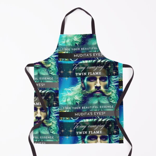Item preview, "I see your beautiful essence"   Divine Masculine Twin Flame Atlantis Sticker designed and sold by MuditasEyes.