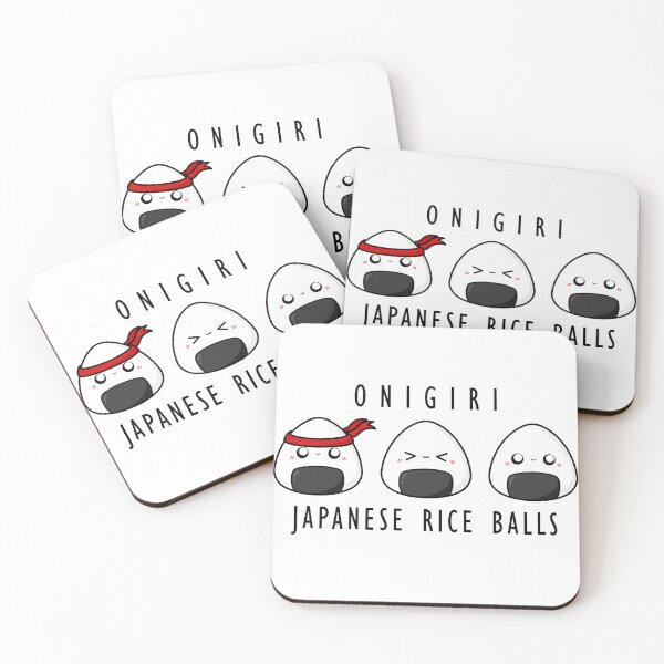 Item preview, Three Cute Cartoon Onigiri || Kawaii designed and sold by cookingwithten.