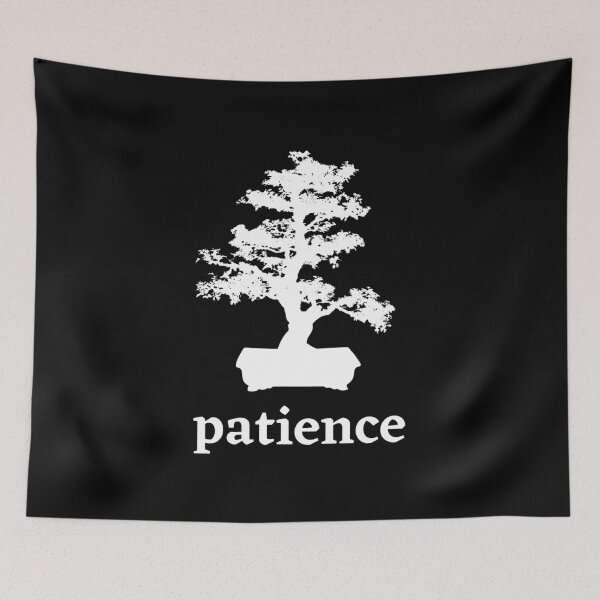 Item preview, patience bonsai tree graphic designed and sold by petrichor-store.