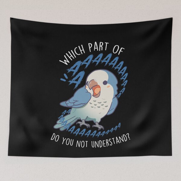 Item preview, Blue Quaker Parrot Aaaa designed and sold by Clara Hollins.