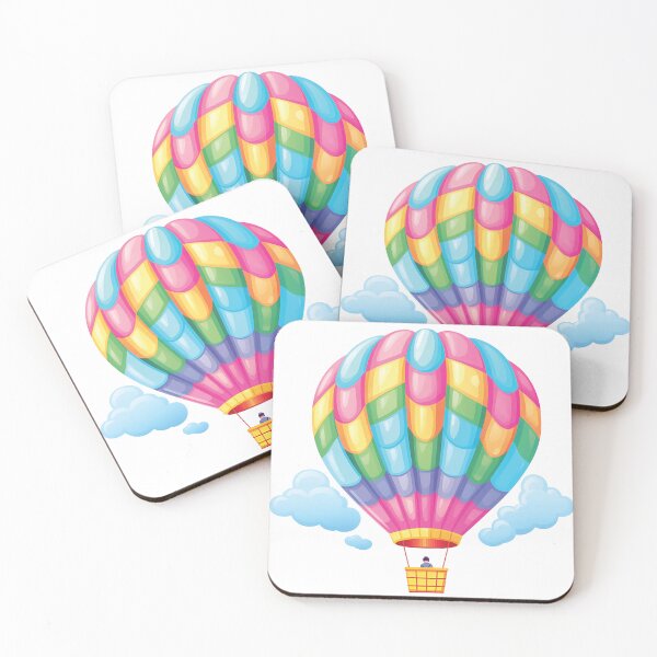 Item preview, Cheerful Kawaii Hot Air Balloon | Delightful Artwork designed and sold by PopPopGfx.