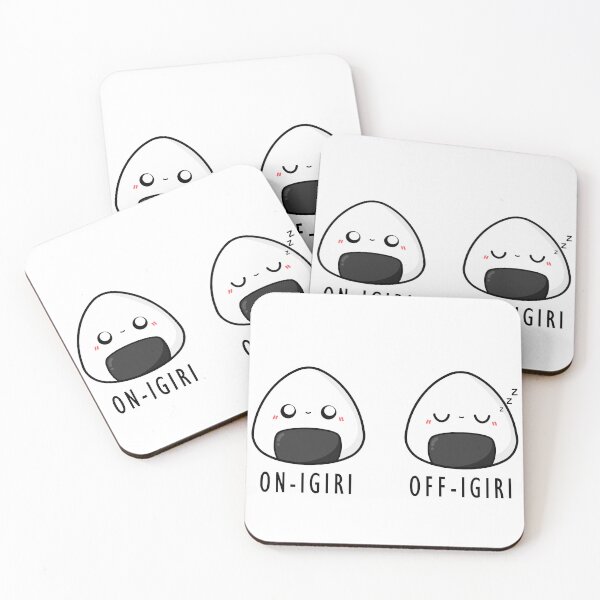 Item preview, Cute Cartoon On/Off Onigiri || Kawaii designed and sold by cookingwithten.