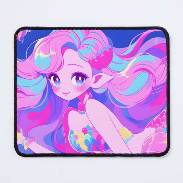 Artikelvorschau, Y2K Aesthetic - Neon Rainbow Mermaid entworfen und verkauft von Cosmic-Canvases.
