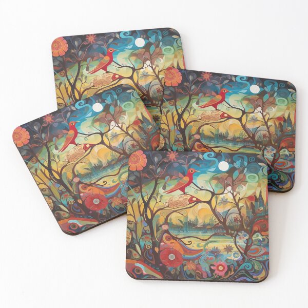 Item preview, Whimsical Wonder bird: An Abstract Nature Inspired Illustration designed and sold by Moisky Art.