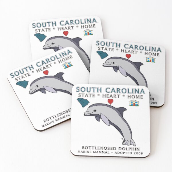 Item preview, South Carolina - Bottlenosed Dolphin - State, Heart, Home - state symbols designed and sold by Colleen Macomber.