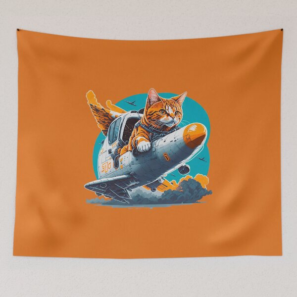 Item preview, Cat Airplane Pilot designed and sold by DesignArtEmpire.