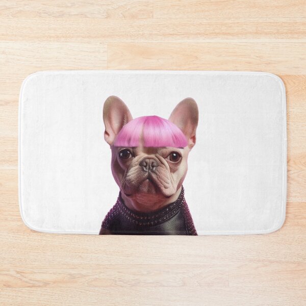 Item preview, Outing bulldog in leather and pink wig designed and sold by Polnorandco.