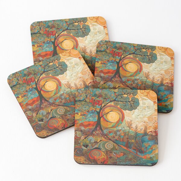 Item preview, Whimsical Wonder sunny tree: An Abstract Nature Inspired Illustration designed and sold by Moisky Art.