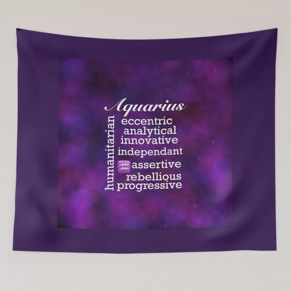 Item preview, Aquarius zodiac sign character traits designed and sold by Peace502.