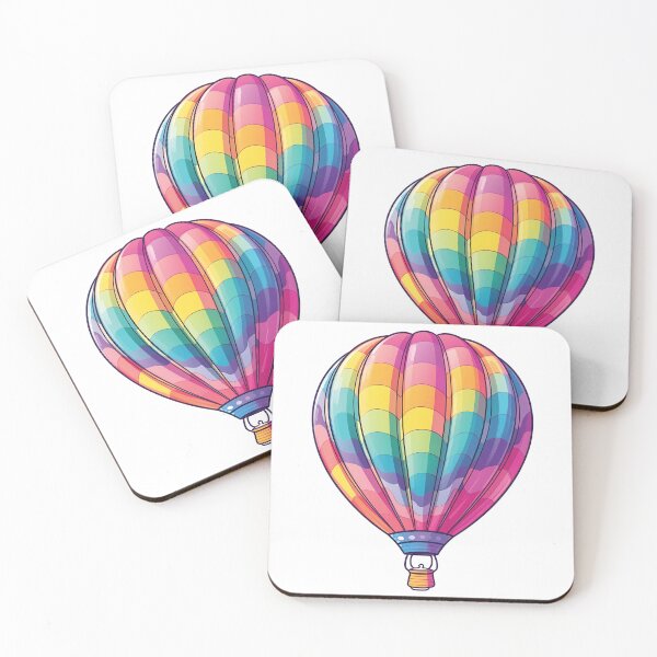 Item preview, Magical Kawaii Hot Air Balloon | Enchanting Illustration designed and sold by PopPopGfx.