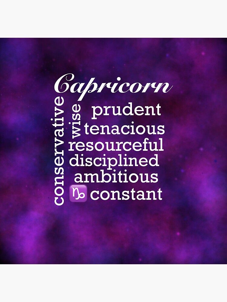 Capricorn zodiac sign character traits Sticker